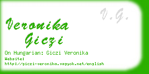 veronika giczi business card